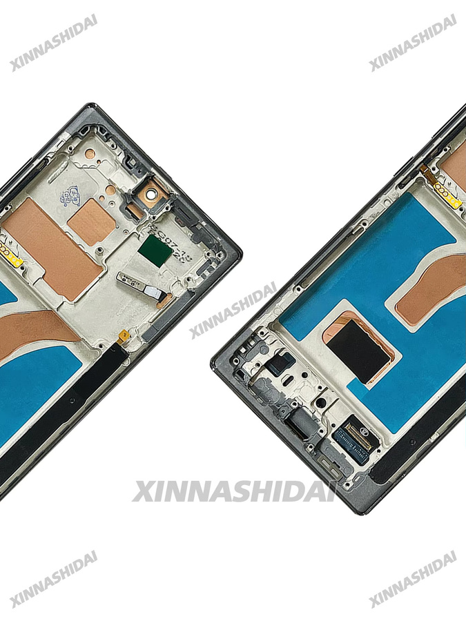 Samsung Galaxy S22 Ultra LCD Display Touchscreen Digitizer Montage mit Rahmen in Schwarz oder Lila - Bild 4