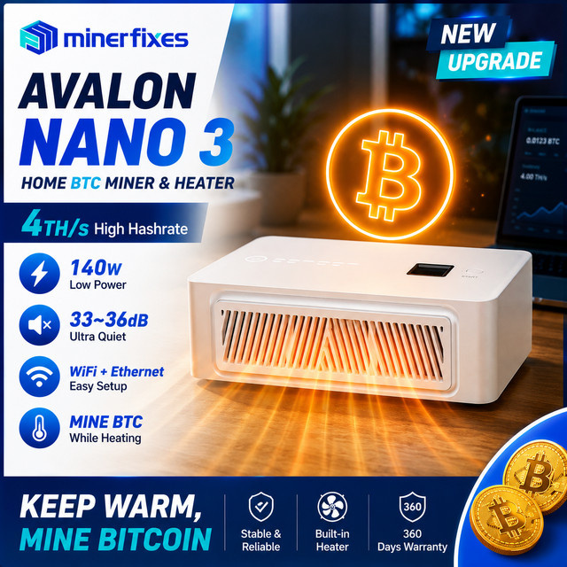 Canaan Avalon Nano 3 BTC Miner White mit 4TH/s, WLAN und Ethernet - Bild 1