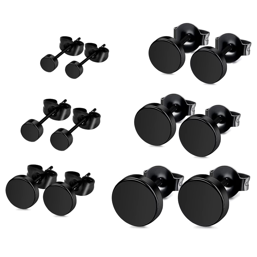 CHIEGEEY Ohrstecker Edelstahl, Schwarz, Unisex - Bild 2