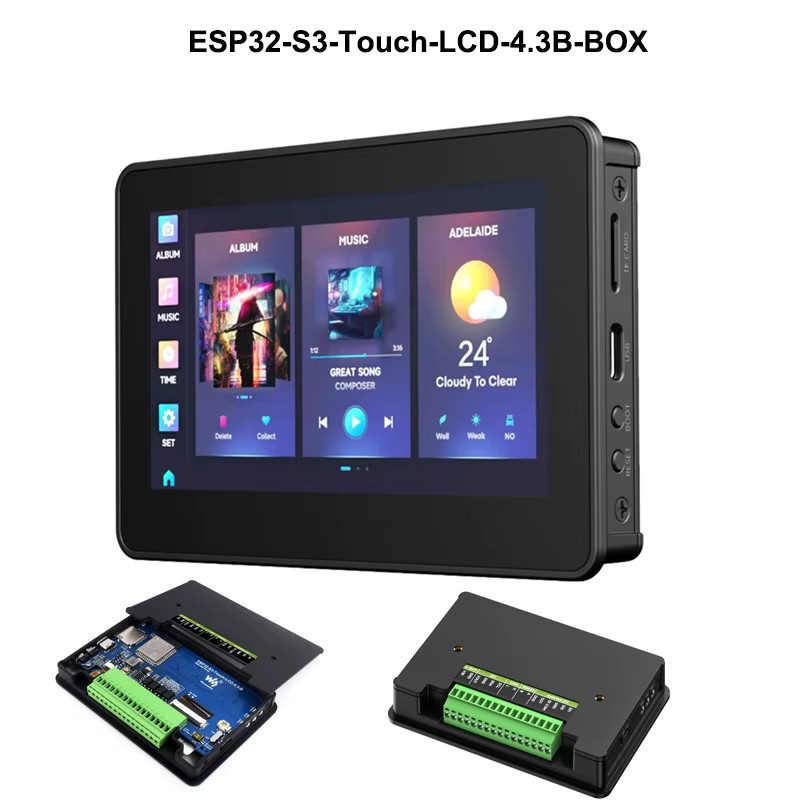 Waveshare ESP32-S3 Entwicklungsboard mit 4,3 Zoll IPS Touchscreen LCD Display in Schwarz, 800x480 Auflösung, LX7 Dual-Core-Prozessor für Arduino IDE - Bild 2