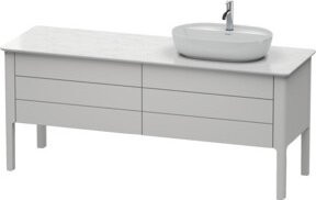 Duravit Waschtischunterschrank Luv in Weiß mit 2 Schubladen und 2 Auszügen B/T: 173,3 x 57 cm - Bild 1