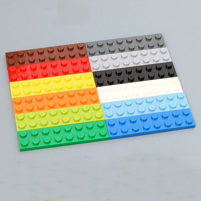 JIAJIALE Bulk-Bausteine dünne Figuren Ziegel, 80-teiliges Set, Bunt / Mehrfarbig - Bild 1