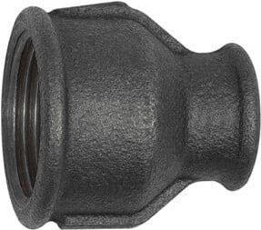 Riegler Muffe 240 in Schwarz aus Temperguss mit Rp 2 und Rp 1 1/2 - Bild 1