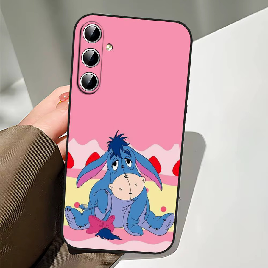 E-Eeyore Donkey Handyhülle Soft Cover für Samsung Galaxy S21 S22 S23 S24 S25 S26 Ultra FE Plus 5G A52S in Pink - Bild 4