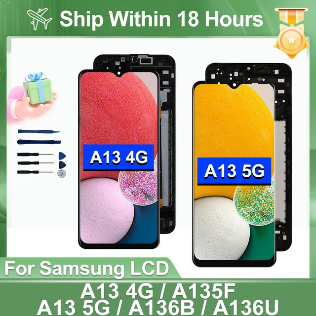 Samsung Galaxy A13 4G und A13 5G LCD Display mit Touchscreen Digitizer in Schwarz für SM-A135M SM-A135F SM-A136U SM-A136W - Bild 1