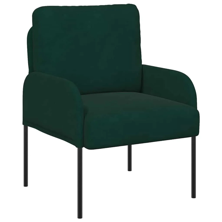 vidaXL Modernes Sofa mit Kissen in Dunkelgrün aus Sperrholz und Polyester - Bild 1