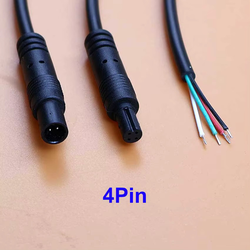 JCD Verlängerungskabel für Auto DVR Rückfahrkamera mit 4Pin 5Pin 6Pin oder 8Pin Stecker, Männlich-Weiblich, Schwarz - Bild 2