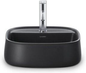Duravit Aufsatzbecken Zencha aus Keramik in Anthrazit, quadratisch, Breite: 42 cm, Tiefe: 42 cm - Bild 1