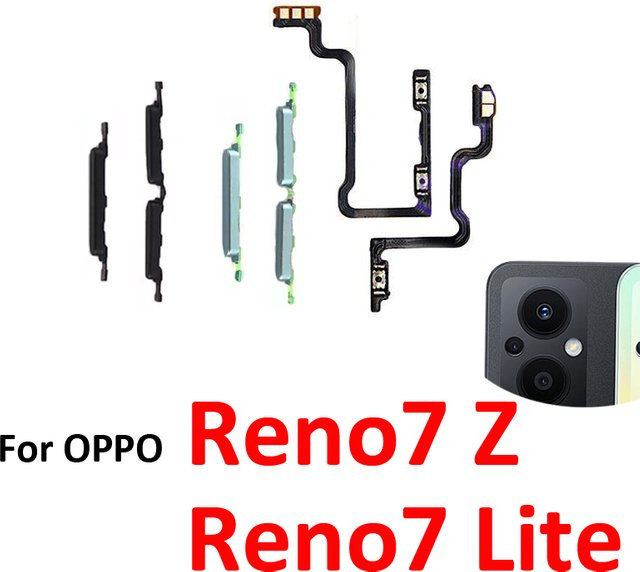 Interne Flexkabel-Ersatzteile für Oppo Reno7 Z Lite 5G CPH2343 Ein/Aus- und Lautstärketasten in Schwarz und Grün - Bild 1