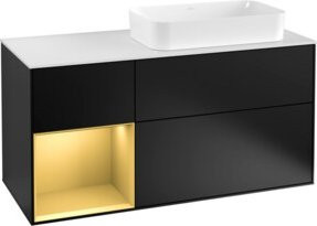 V&B Waschtischunterschrank Finion mit Wandbeleuchtung, Farbe Weiß lackiert, Breite: 120 cm, Tiefe: 50,1 cm, Höhe: 50,1 cm - Bild 1