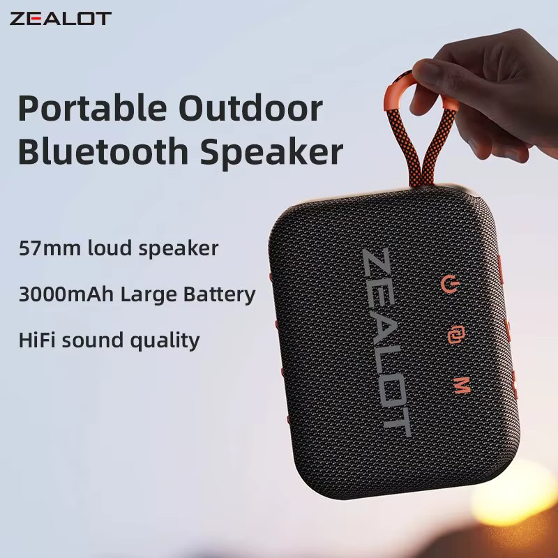 Zealot S75 Tragbarer Outdoor-Bluetooth-Lautsprecher mit Dual-Treiber, IPX6 wasserdicht, Schwarz - Bild 2