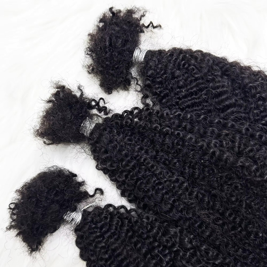 Magic Wave Afro Kinky Bulk Echthaar, 16 Zoll, Lockig - Bild 2
