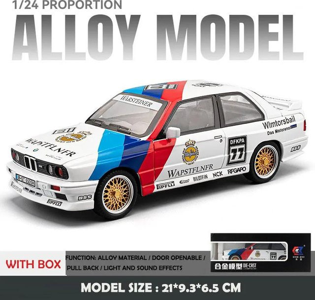 Linyi toy car Bmw M3 Rennwagen Modell, 1:24, mit Sound und Licht, ab 14 Jahren - Bild 1