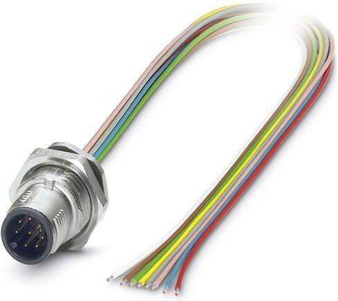 Phoenix Contact 1542716 Sensor-Aktor-Einbausteckverbinder M12 Stecker mit 8 Polen und Schraubanschluss in Multicolor, Länge: 0,50 m - Bild 1