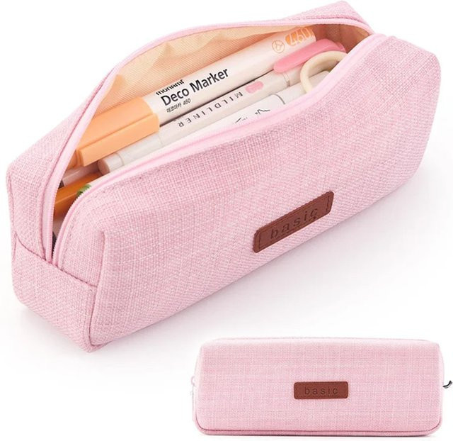 Stofftasche aus Leinwand als Schreibwaren-Organizer für Stifte, Kosmetik oder Münzen - Bild 1