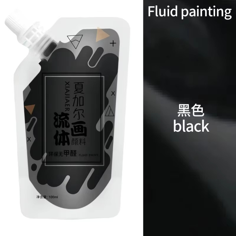 Mehrfarbige Acrylfarbe in Grau und Multicolour, 100 ml flüssiger Farbstoff für dekorative Malerei - Bild 3