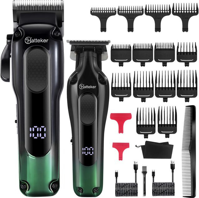 HATTEKER Haarschneideset Trimmer und Bartschneider, Herren, black - Bild 1