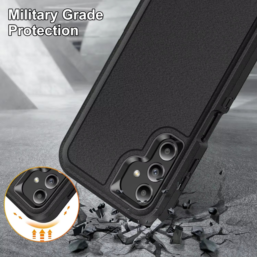 3in1 Heavy Duty Armor Case Anti-Drop Schutzhülle für Samsung Galaxy A17 A07 A56 A36 A26 A16 A06 A55 A35 A25 A15 A05S A54 A34 in Schwarz und Rot - Bild 4