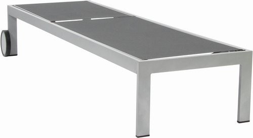 Acamp Klappliege Rimini aus Aluminium und Textilene in Anthrazit-Grau B/T/H: 198 x 60 x 35 cm - Bild 2