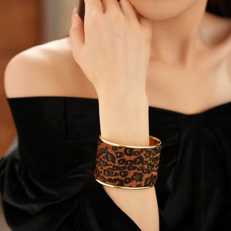 Armreif Leopardenmuster, Manschettenarmband, Damen - Bild 2