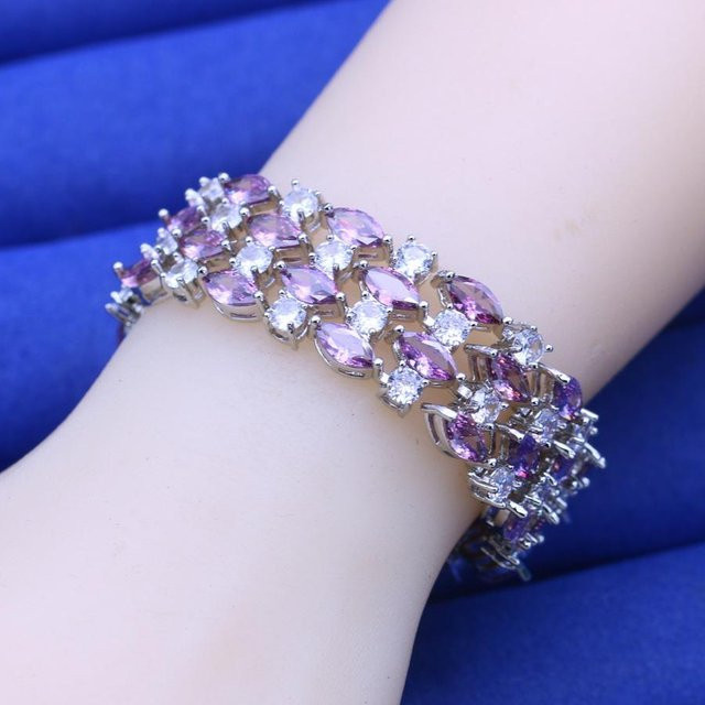 Tennisarmband Messing, mehrfarbiges Zirkonia, Damen - Bild 1