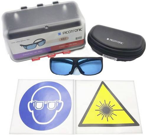 Picotronic Laser-Schutzbrille PICO-LPG-635-660-BOX 70144864 mit getönten Gläsern in Rot und Blau - Bild 1