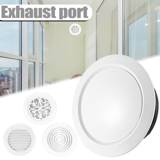 Einstellbare runde Lüftungsabdeckung aus ABS-Kunststoff in Weiß für Decke und Wand - Bild 1