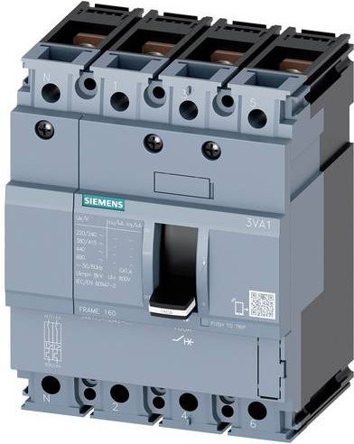 Siemens 3VA1180-3GD42-0AA0 Leistungsschalter in Grau mit einem Einstellbereich von 80 - 80A und einer maximalen Schaltspannung von 690 V/AC - Bild 1