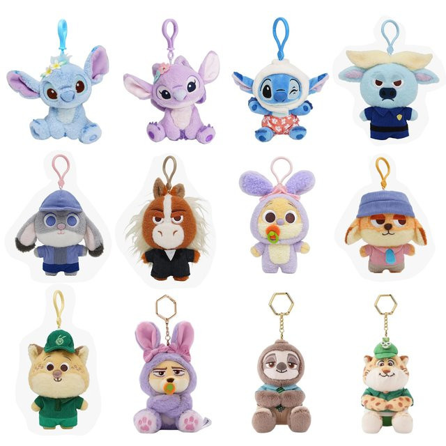 Potdemiel Disney Cartoon Animal Plush Keyrings, Plüsch, Bunt / Mehrfarbig - Bild 1