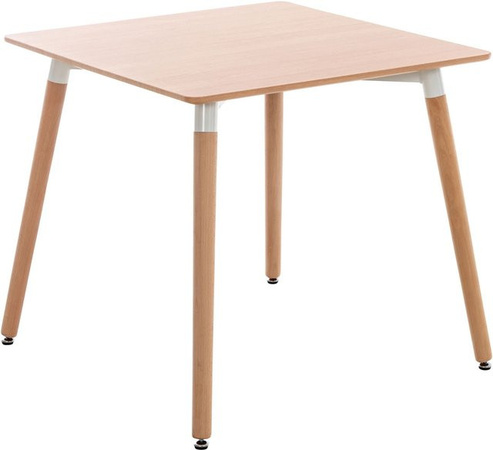 TPFLiving Tisch Vivien in Beige und Buche, quadratisch, B/T/H: 80 x 80 x 75 cm