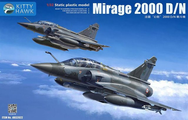 Kitty Hawk Mirage 2000 D/N, Fahrzeug, 1:32, ab 14 Jahre, Grau - Bild 1