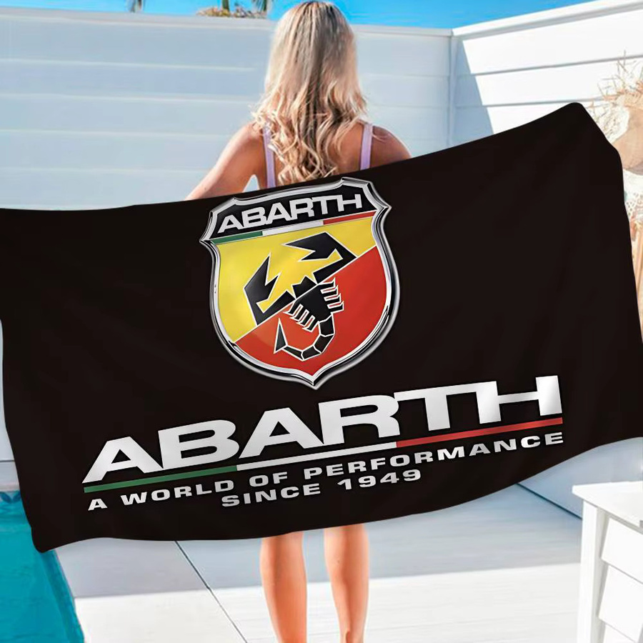 A-Abarth Mikrofaser-Strandtuch in Schwarz, schnelltrocknend und saugfähig - Bild 6