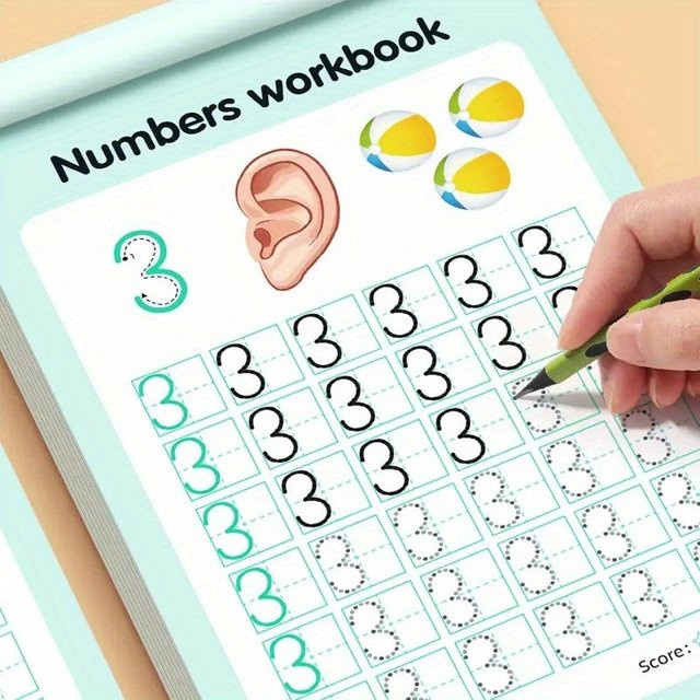 Yligoode Mathe-Übungsbuch für Kinder: 48-seitiges Schreiblernheft für Zahlen von 0-100 mit kreativen Malabenteuern, Mehrfarbig - Bild 1