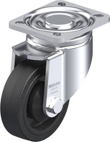 Blickle Lenkrolle LH-POEV 100K-1 in Schwarz und Silber mit 100 mm Rad-Durchmesser und einer Tragfähigkeit von max. 200 kg - Bild 1