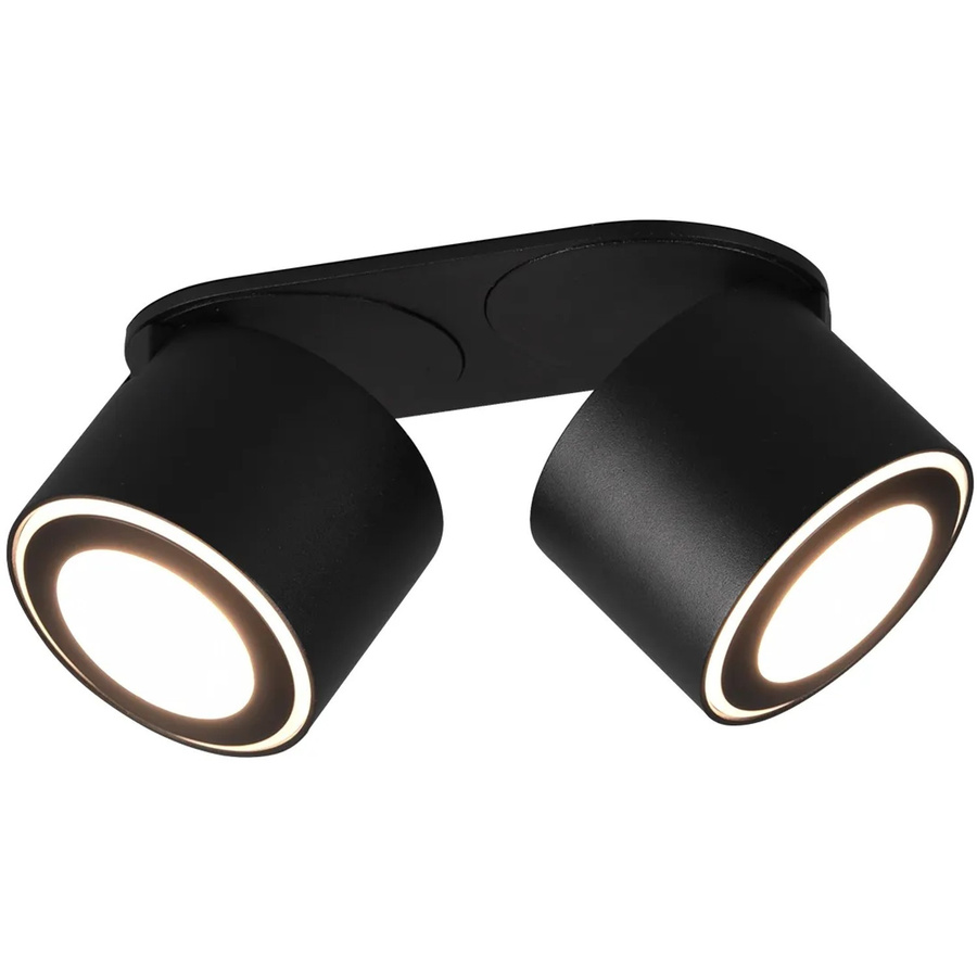 Trio Taurus LED-Einbaustrahler und Aufbauspots in Schwarz matt mit 2x5W und verstellbarem Lichtstrom - Bild 2