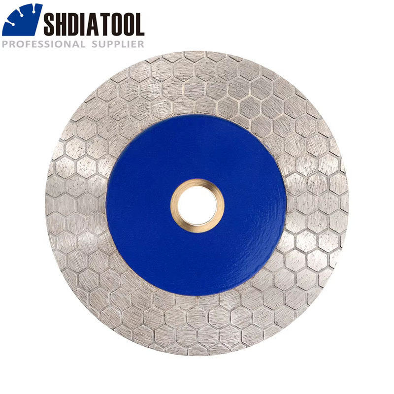 SHDIATOOL 2 Stück doppelseitige Diamant-Trennscheibe für Keramikfliesen und Marmor, Durchmesser: 125 mm, Farbe: Silber - Bild 2