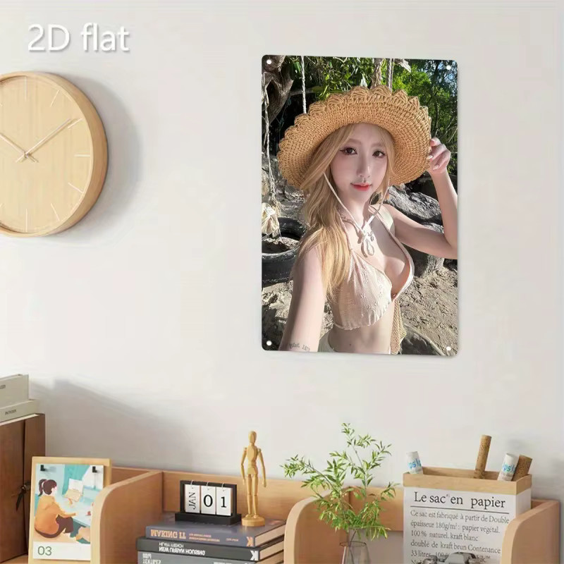 CIFBUY Vintage Metall-Wandkunst-Schild mit humorvollem Strandthema in Multicolour, rechteckige 2D Flachplatte zur Heimdekoration - Bild 4