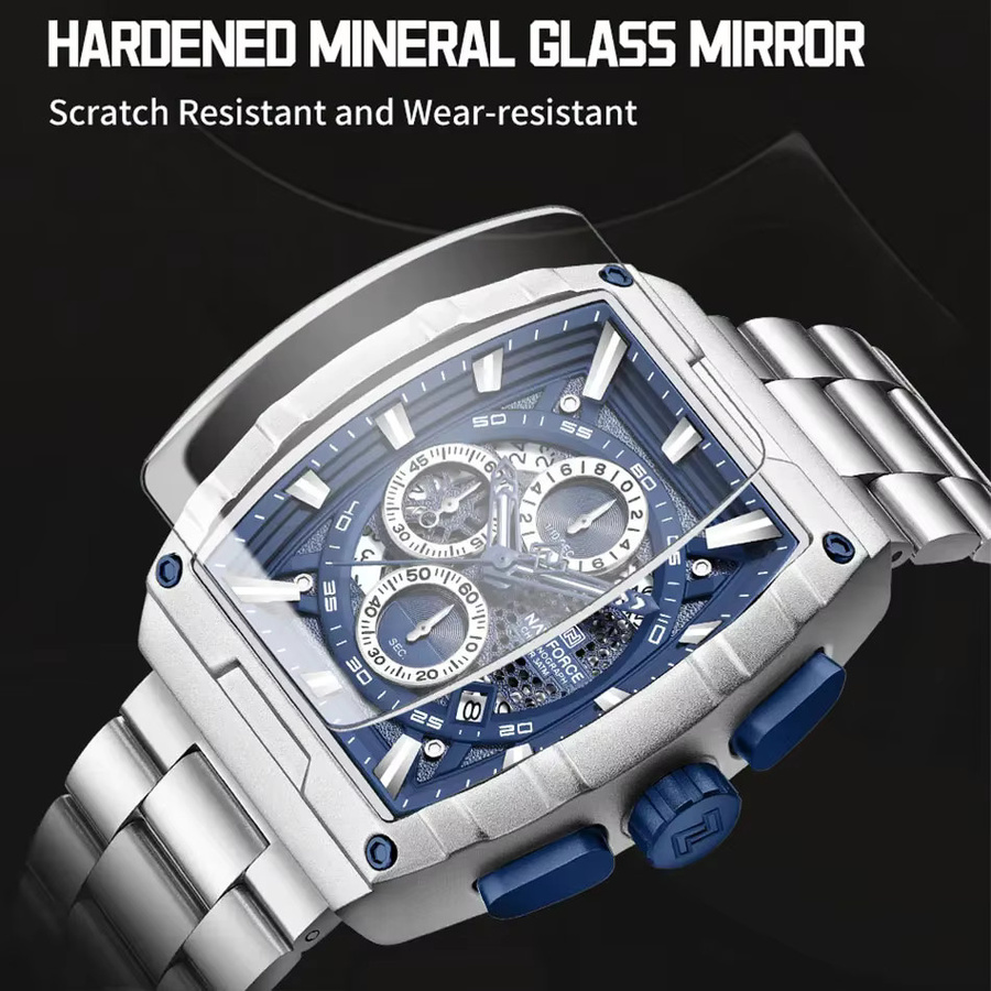 NAVIFORCE Chronograph, Quarz, Edelstahl, Blau, Herren - Bild 5