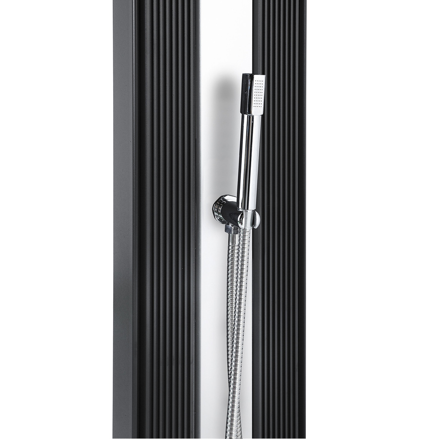 Formidra Hybriddusche Dada Straight Solar-Dusche aus Aluminium, anthrazit/silber, 40 l - Bild 3