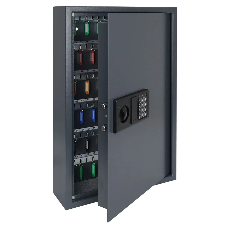HMF 2133-11 Schlüsseltresor mit elektronischem Zahlenschloss und 133 Haken in Anthrazit, B/T/H: 66,5 x 43,0 x 14,0 cm - Bild 2