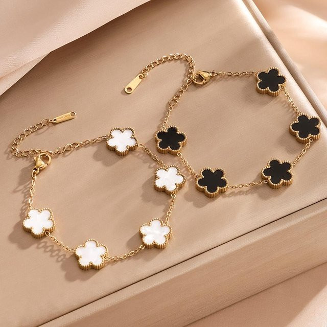 Lucky Star Jewelry Armband Set, Edelstahl, Gold, Zirkonia, Unisex - Bild 1