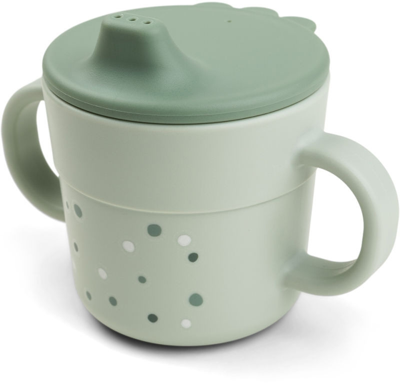 Done by Deer Foodie Schnabeltasse Happy Dots Green - Bild 3