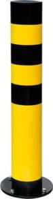 Moravia Rammschutz-Poller SWING für außen aus Stahl in Gelb/Schwarz zum Aufdübeln, Höhe: 96,5 cm, Durchmesser: 15,9 cm - Bild 1