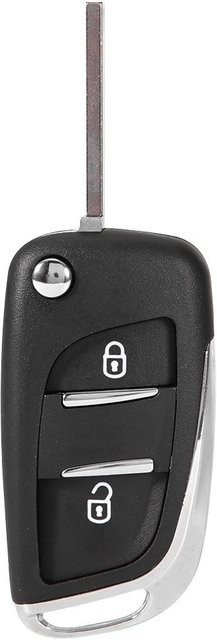 Igeteck Schlüsselgehäuse Schale für Citroen C2 C3 C4 C5 C6 C8 Typ B, 2 Tasten Fernbedienung Abdeckung, Grau - Bild 1