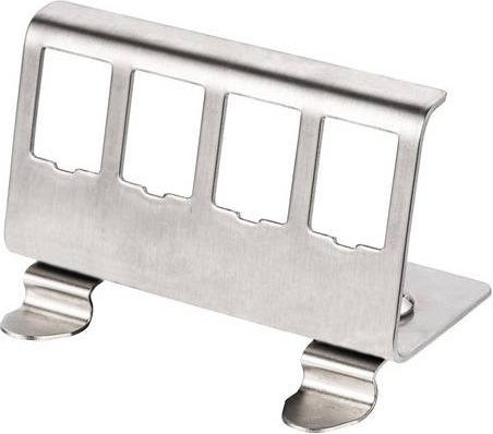 Roline Hutschienen-Adapter unbestückt für 4 Keystones in Silber - Bild 1