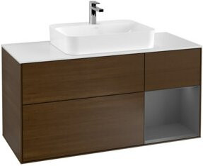 V&B Waschtischunterschrank Finion in Anthrazit, Breite: 120 cm, Tiefe: 50,1 cm, Höhe: 50,1 cm - Bild 1