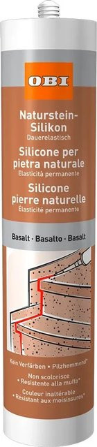 OBI Naturstein-Silikon Basalt in Schwarz/Grau, schimmelresistent, 310 ml - Bild 1