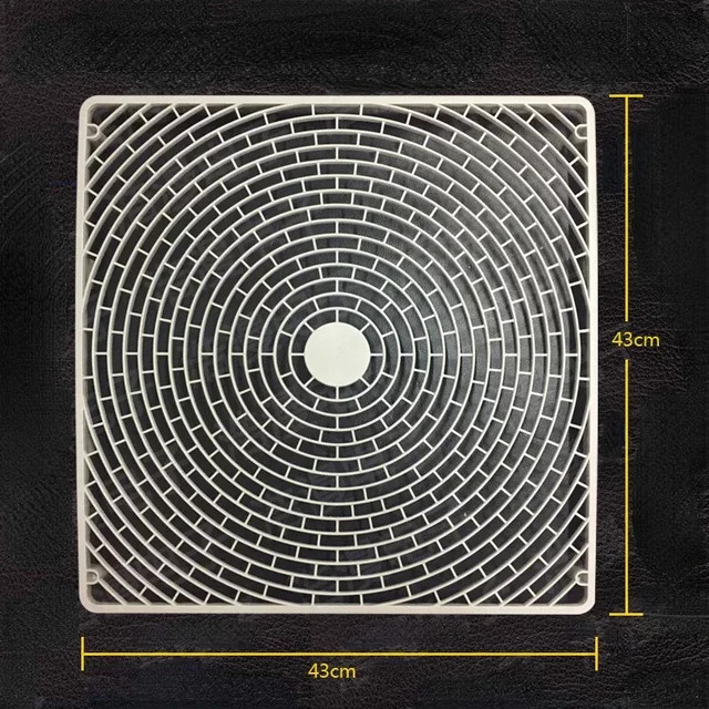 CHIGO Klimaanlagen-Netzabdeckung als Ersatzteil für Außengeräte mit quadratischem Gitter und Lüfterflügel-Frontabdeckung, B/B: 43,0 x 43,0 cm - Bild 1