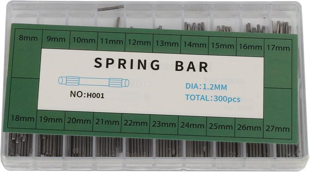 TOMTOP JMS Uhrenarmbandstift Edelstahl, 1,2 mm, 8-27 mm, Herren - Bild 1