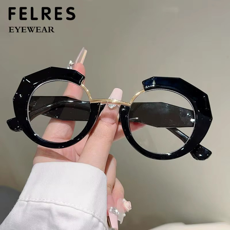 FELRES Lesebrille Damen, Vollrand, Schwarz, Blaulichtfilter - Bild 1